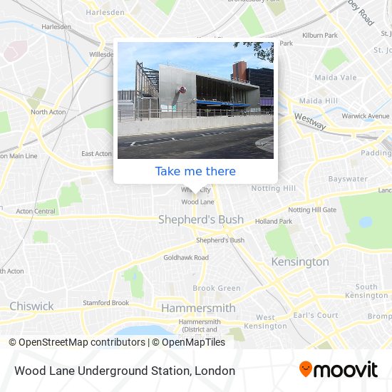 Wood Lane Underground Station map