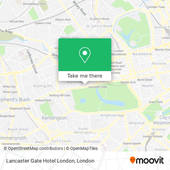 Lancaster Gate Hotel London map