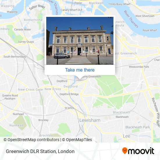 Greenwich DLR Station map