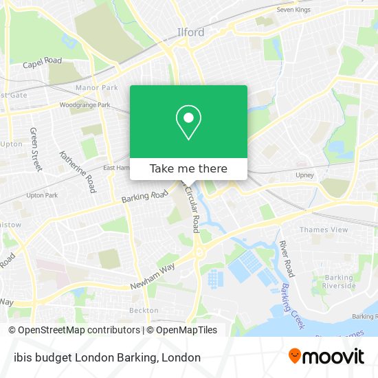 ibis budget London Barking map