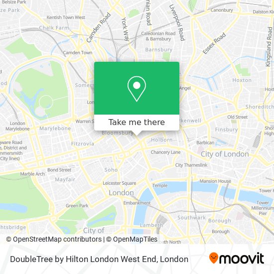 DoubleTree by Hilton London West End map