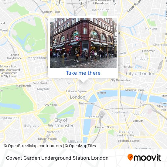Covent Garden Underground Station map