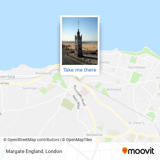 Margate England map