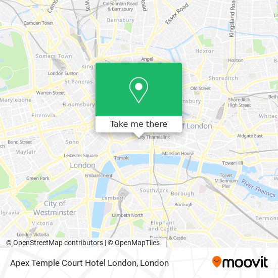 Apex Temple Court Hotel London map