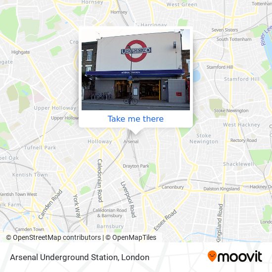Arsenal Underground Station map