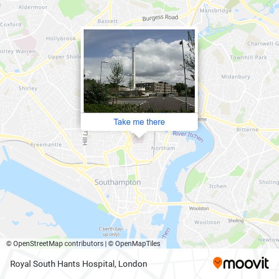 Royal South Hants Hospital map