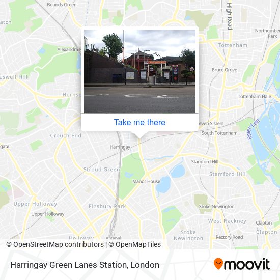 Harringay Green Lanes Station map