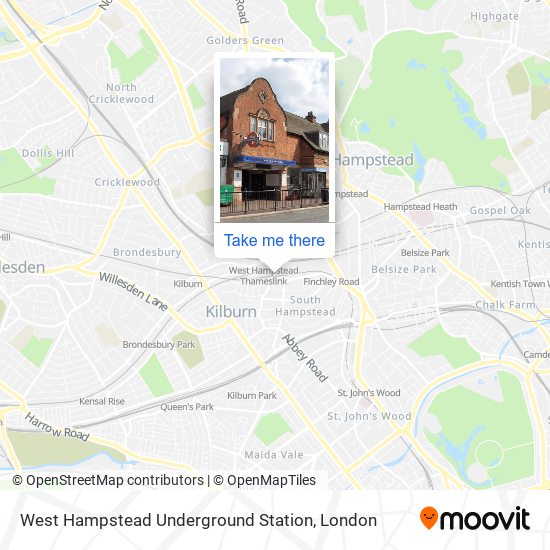 West Hampstead Underground Station map