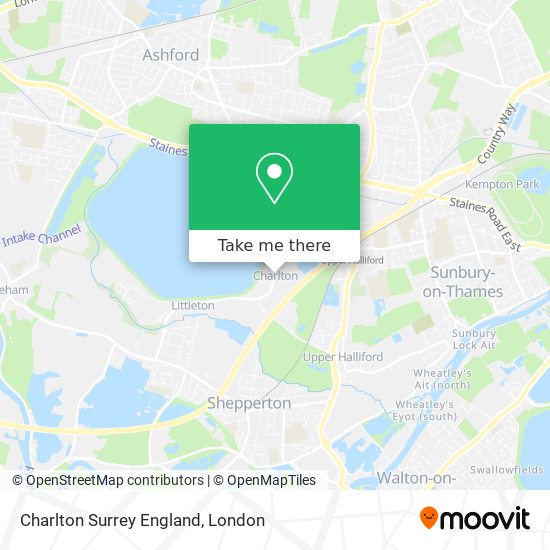 Charlton Surrey England map