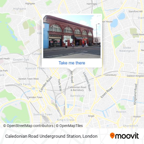 Caledonian Road Underground Station map