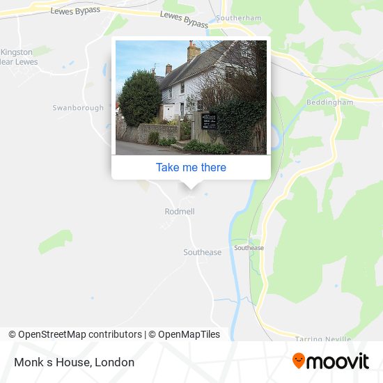 Monk s House map