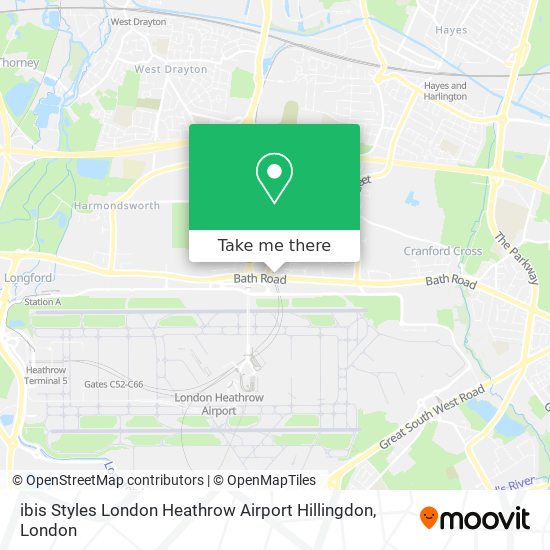 ibis Styles London Heathrow Airport Hillingdon map