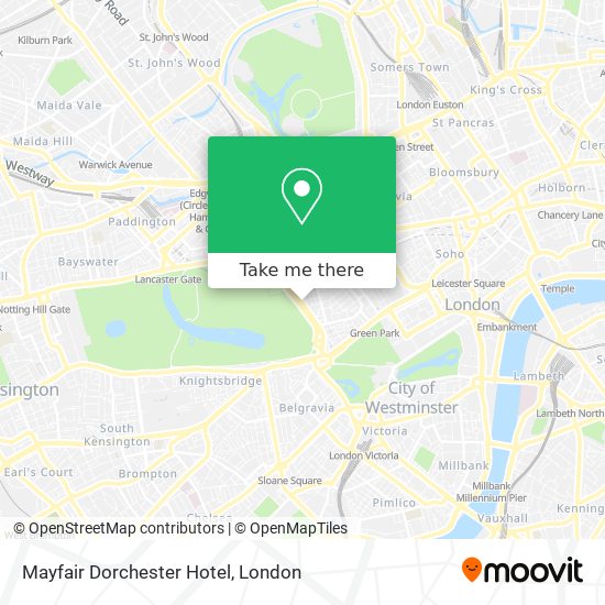 Mayfair Dorchester Hotel map