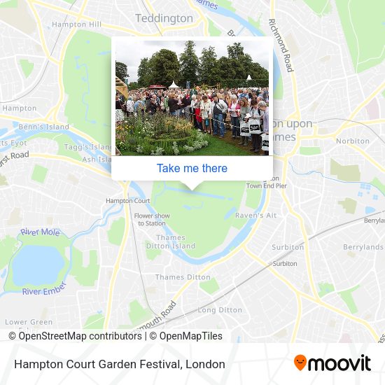 Hampton Court Garden Festival map
