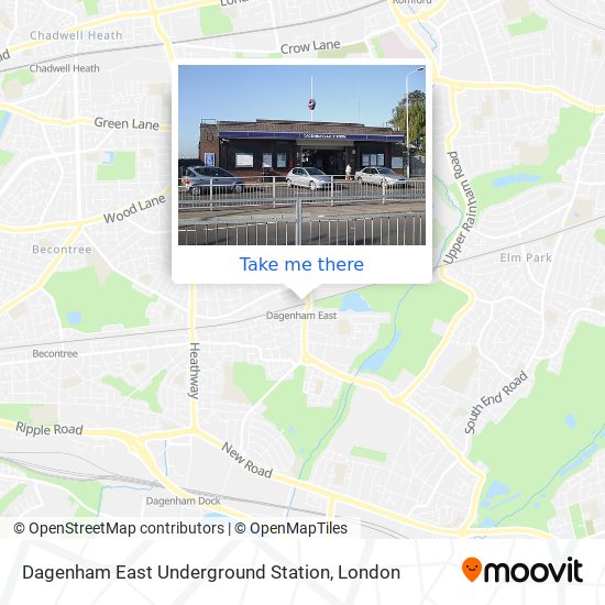 Dagenham East Underground Station map