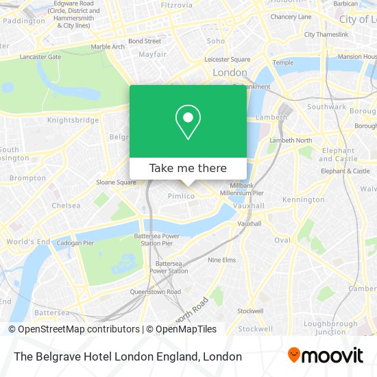 The Belgrave Hotel London England map