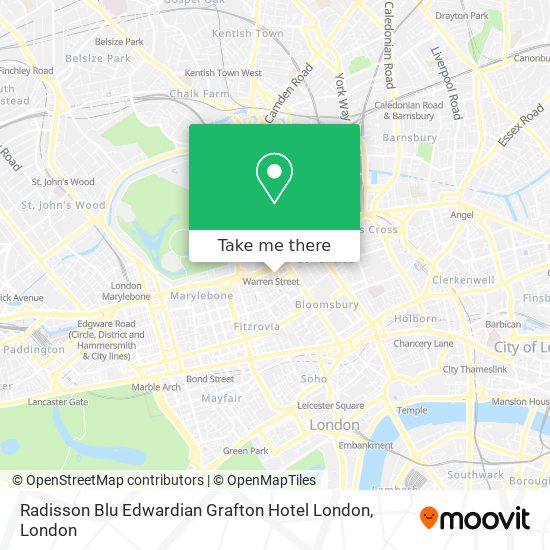 Radisson Blu Edwardian Grafton Hotel London map