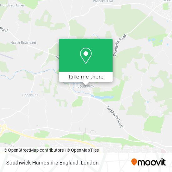 Southwick Hampshire England map