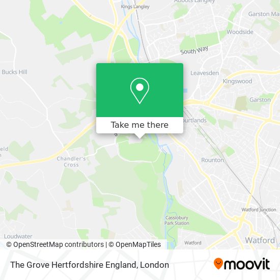 The Grove Hertfordshire England map