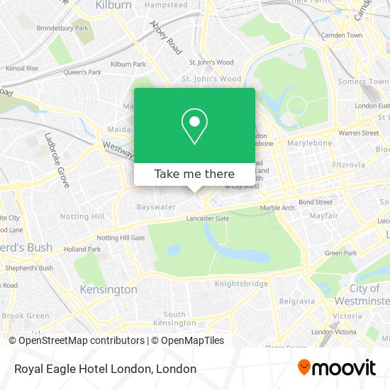 Royal Eagle Hotel London map