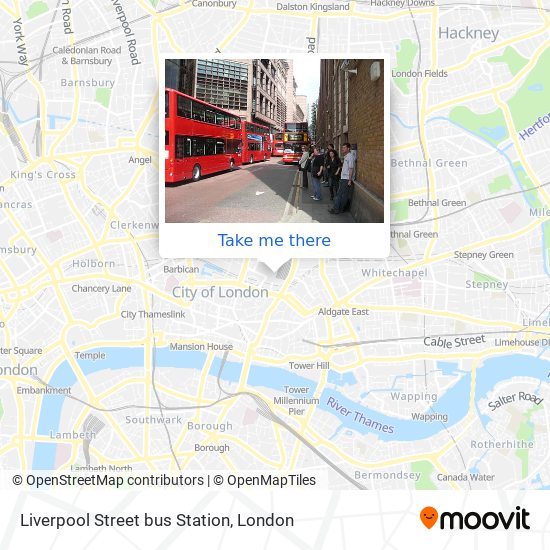 Liverpool Street bus Station map
