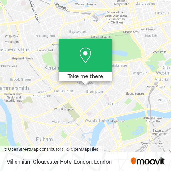 Millennium Gloucester Hotel London map