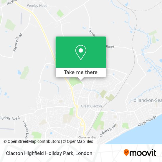 Clacton Highfield Holiday Park map