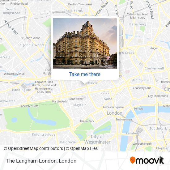 The Langham London map