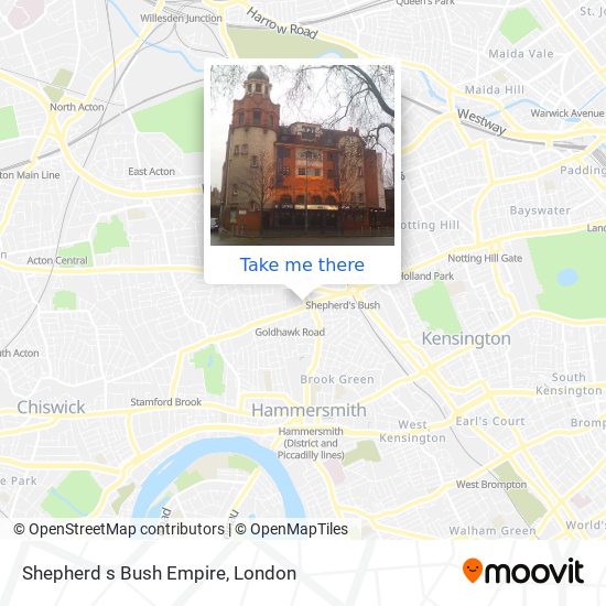 Shepherd s Bush Empire map