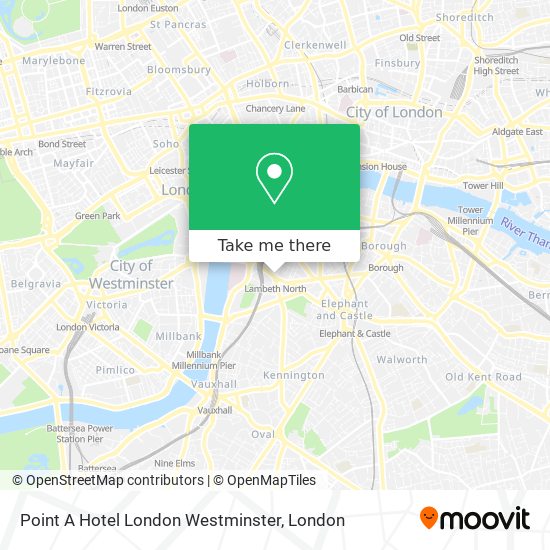 Point A Hotel London Westminster map