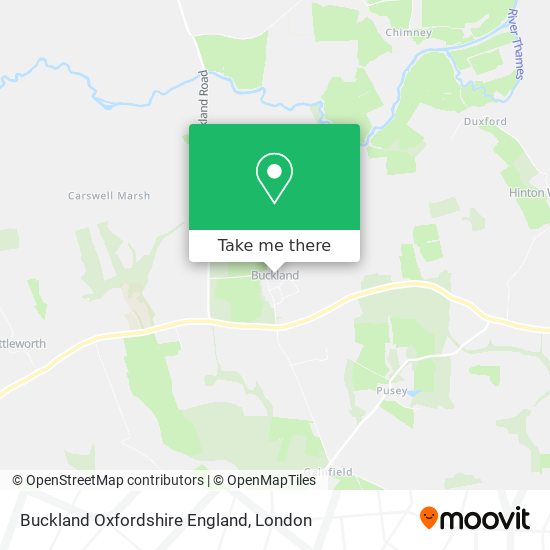 Buckland Oxfordshire England map