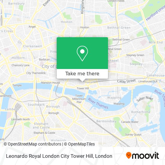 Leonardo Royal London City Tower Hill map
