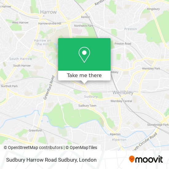 Sudbury Harrow Road Sudbury map
