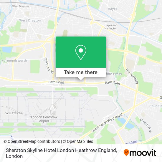 Sheraton Skyline Hotel London Heathrow England map