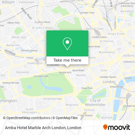 Amba Hotel Marble Arch London map