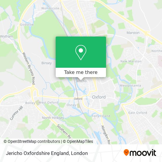 Jericho Oxfordshire England map