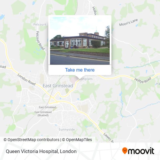 Queen Victoria Hospital map