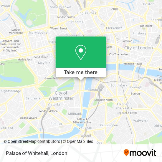 Palace of Whitehall map