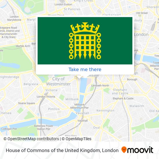 House of Commons of the United Kingdom map