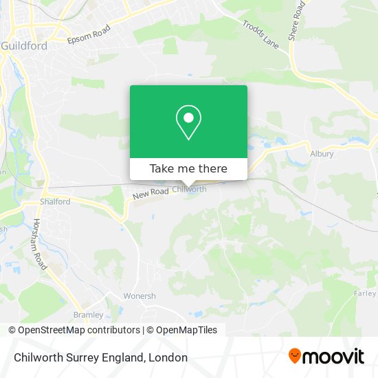 Chilworth Surrey England map