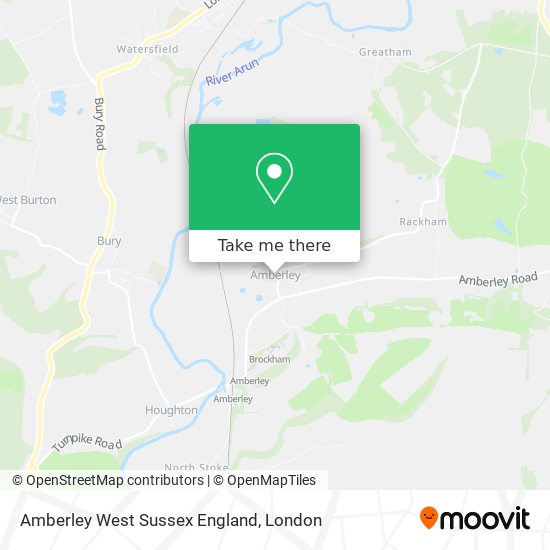 Amberley West Sussex England map