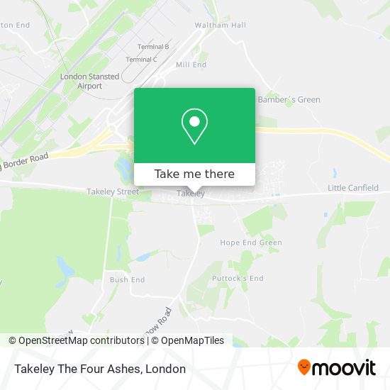 Takeley The Four Ashes map