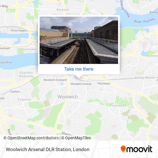 Woolwich Arsenal DLR Station map