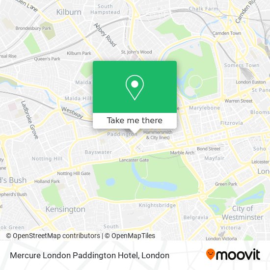 Mercure London Paddington Hotel map