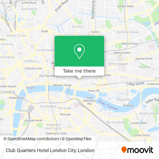 Club Quarters Hotel London City map