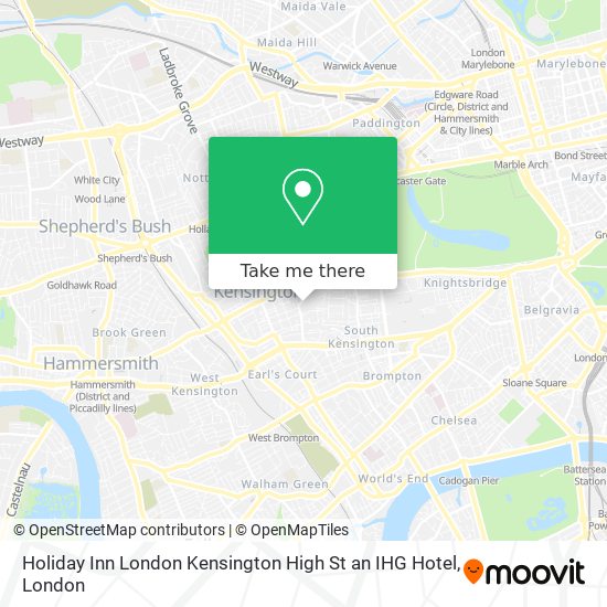 Holiday Inn London Kensington High St an IHG Hotel map