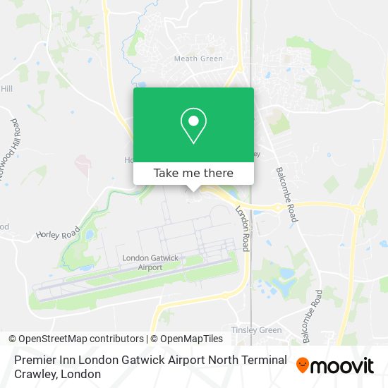 Premier Inn London Gatwick Airport North Terminal Crawley map