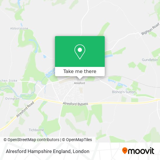 Alresford Hampshire England map