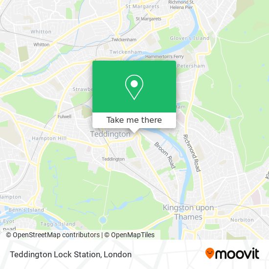 Teddington Lock Station map