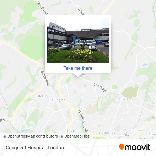 Conquest Hospital map